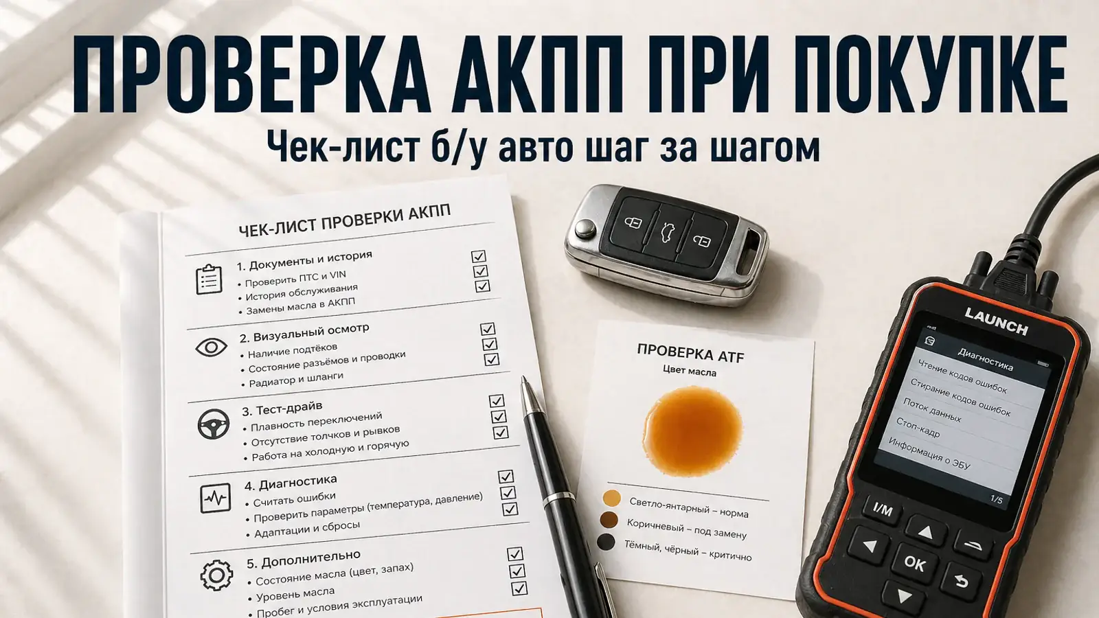 Как проверить АКПП при покупке б/у авто: пошаговый чек-лист