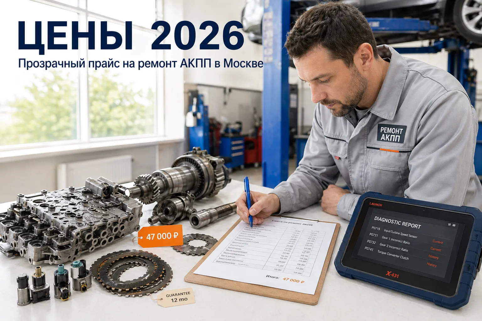 Сколько стоит ремонт АКПП в 2026 году: цены и от чего зависят