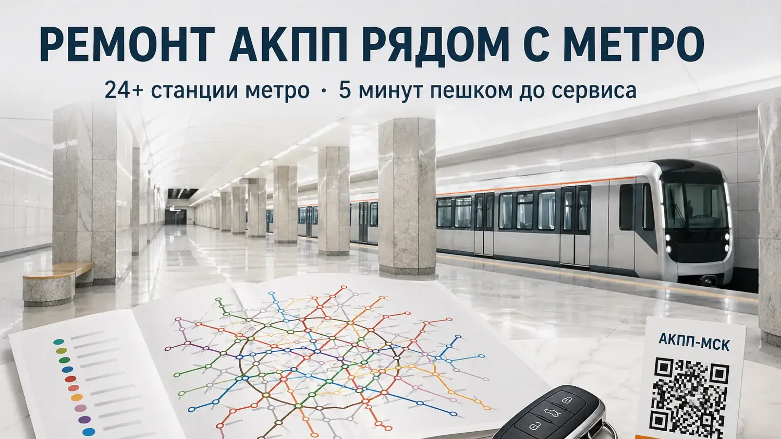 Ремонт АКПП рядом с метро — 24+ станции Москвы, 5 минут пешком до сервиса АКПП-МСК