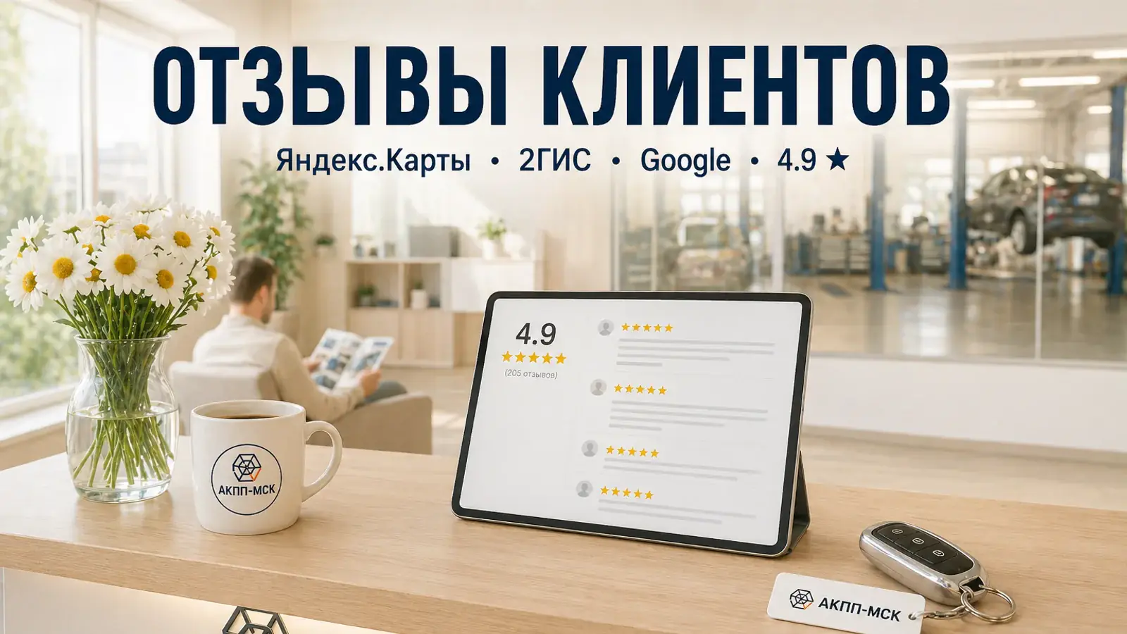 Отзывы клиентов АКПП-МСК на Яндекс.Картах, 2ГИС и Google — рейтинг 4.9 за ремонт коробок передач в Москве