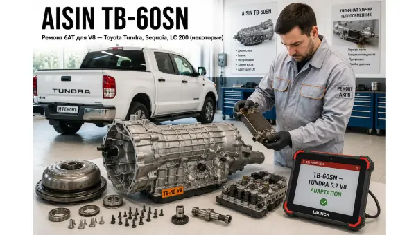Ремонт коробки передач Aisin TB-60SN family в АКПП-МСК — АКПП
