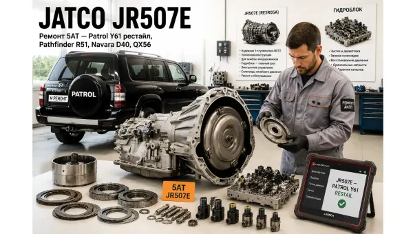 Ремонт коробки передач Jatco JR507E (RE5R05A) в АКПП-МСК — АКПП