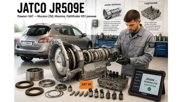 Ремонт коробки передач Jatco JR509E (RE5R02A) в АКПП-МСК — АКПП